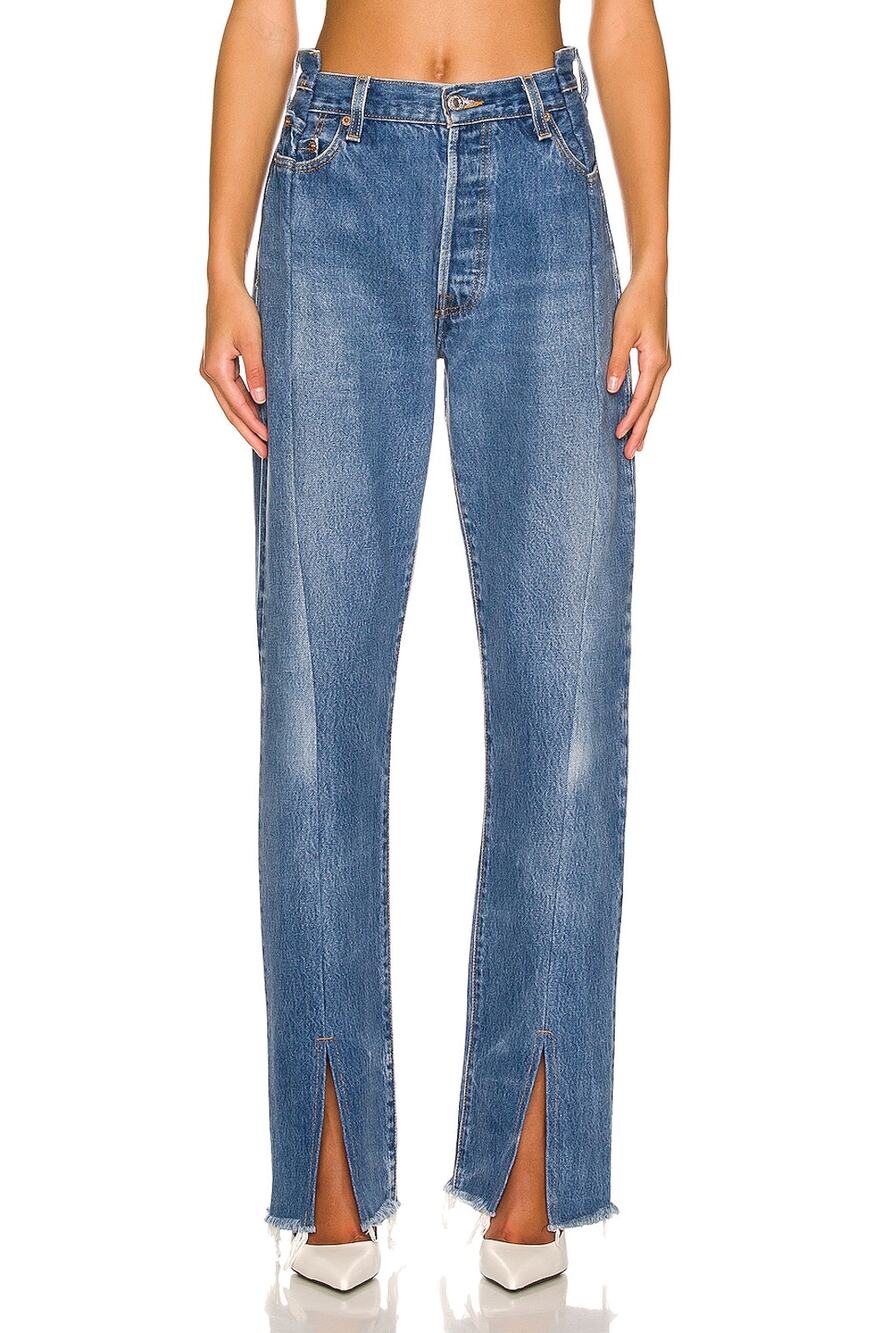 Eb Denim High Rise Blue Split Hem Og Denim Jeans Size 30